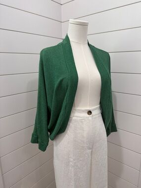 Michael Stars Green Metallic Knit Tee